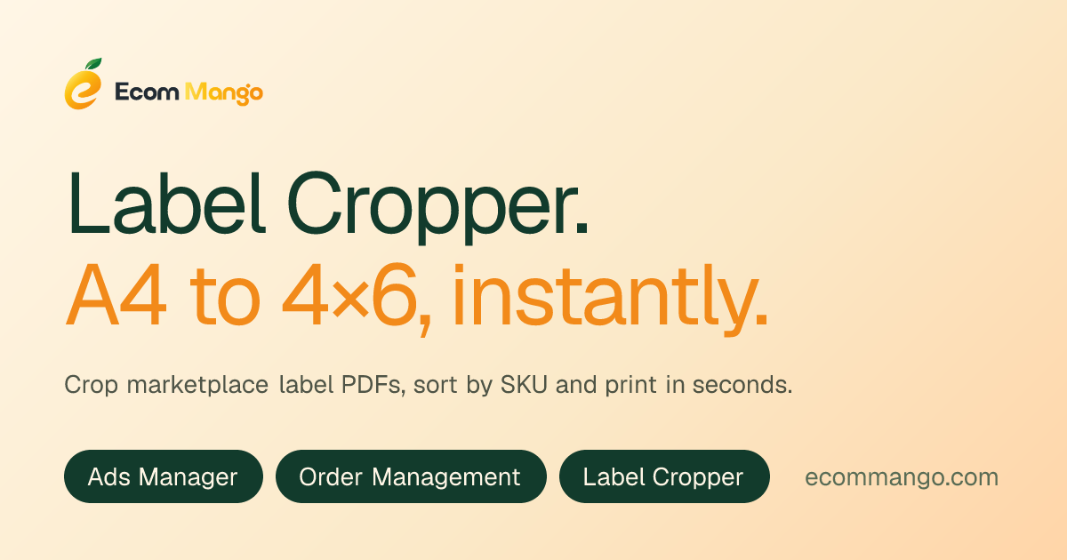 Free Label Cropper for Amazon, Flipkart & Meesho | Ecommango